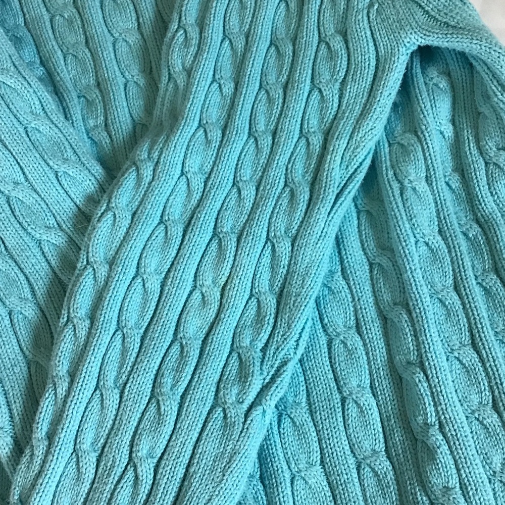 Lilly Pulitzer Cable Knit Crewneck Sweater in Aqua - Picture 8 of 9